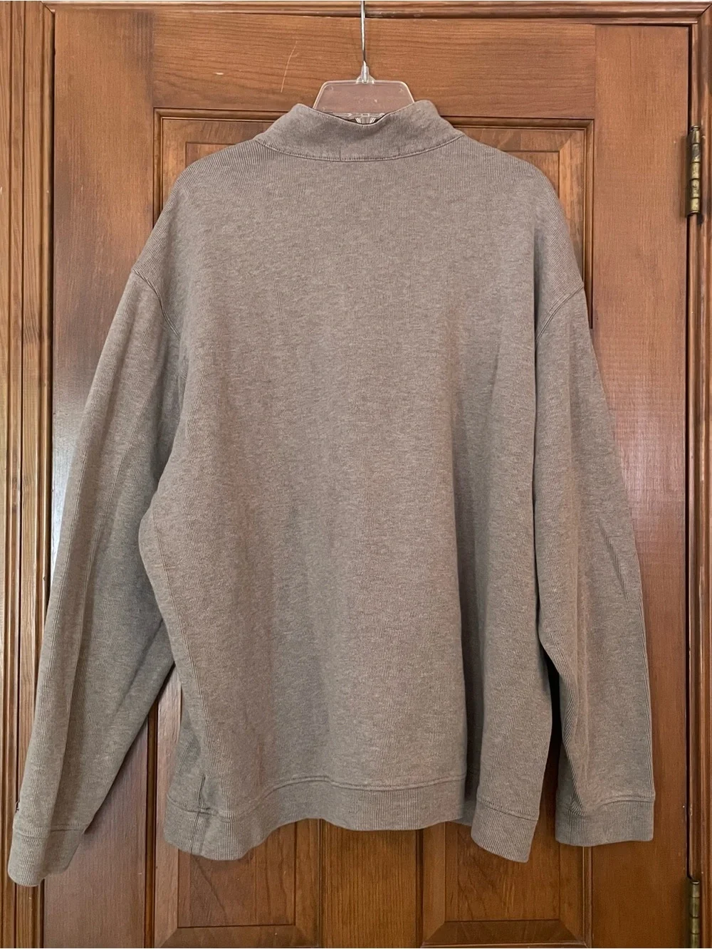 Tiger Woods Men's Quarter-Zip Pullover Sweater - Tan with Black Accent, Size XXL